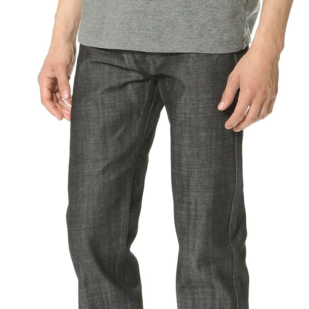 A.P.C. MEN'S 34 PETIT STANDARD NOIR BRUT DENIM